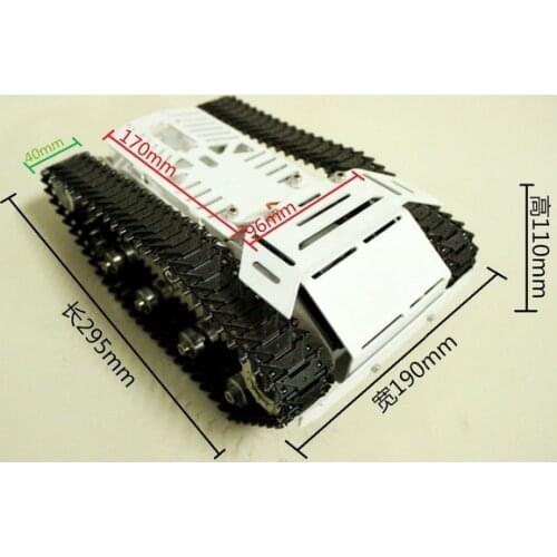 RC Metal Tank Car Chassis All Metal Tracked Vehicle Big Size Large Load Track Car Caterpillar Crawler Robot Arm Mobile Platform