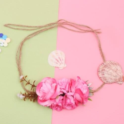 Miss Cute Women Girls Flower Headband Headwear Kids Elastic Headband Handmade Garland Hair Accessories Wedding Party Photo Props