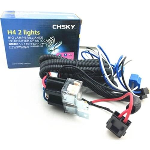 For car 12VH4 headlight brightener modified 24VH4 truck brightener thickened copper wire safety belt relay quality accessories