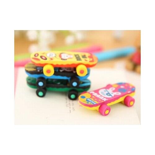 New Arrival street boy skateboard eraser set cute eraser funny eraser MOQ 4 pieces per lot