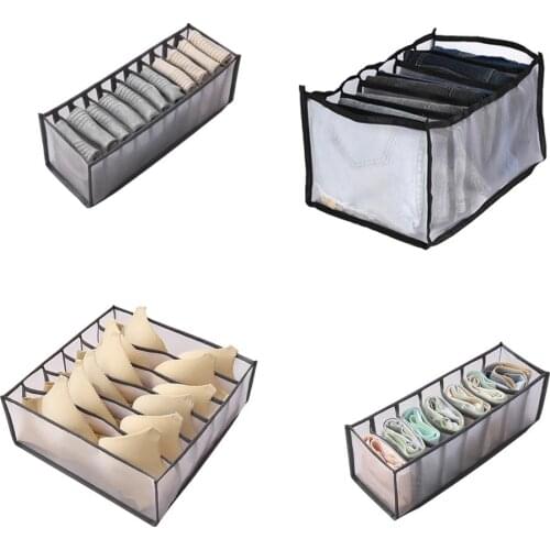 Dormitory Closet Organizer, For Socks Home Separated Underwear Storage Box, 7 Grids Bra Organizer, Foldable Drawer Organizer