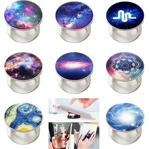 Popular Starry Sky Fashion Phone Holder Support Smartphone Popping Phone Holder Pocket Socket Grip Stand for Phones and Tablets