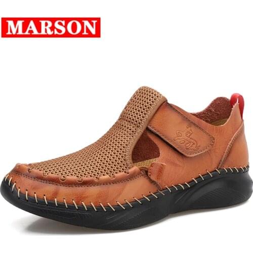 Classic Mens Sandals Summer Leather Sandals Outdoor Breathable Casual Lightweight Sandalias Hombre Fashion Men Shoes Plus Size