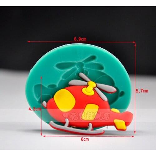 Helicopter Silicone Mould plain chocolate mold Fondant cake Decorating Tool Baking gateau cupcake toppers patisserie accessories