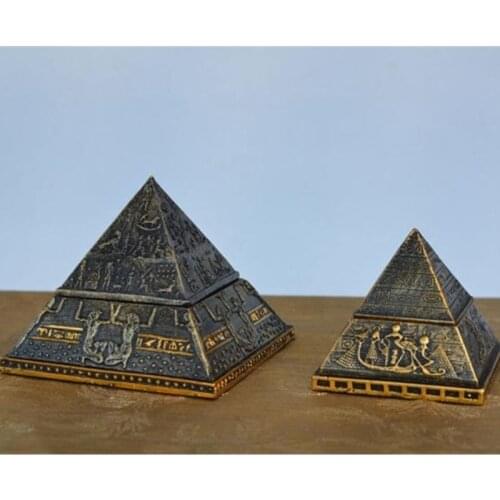 Personality Ancient Egypt Great Pyramid Of Giza Resin Jewel Case Craftwork Creative Classical Living Room Storage Box X1940