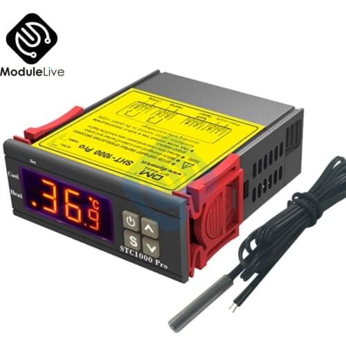 STC-1000 PRO Thermostat Controller AC 110V 220V Temperature Controller Temperature Regulator NTC Probe 10K 1% 3950 for Incubator
