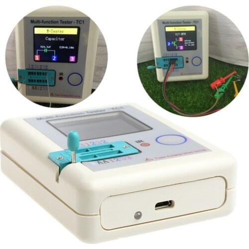 TFT Transistor Tester Capacitance Meter LCR ESR NPN PNP Capacitor Checker Detector USB Charging LCR-TC1 Transistor Tester