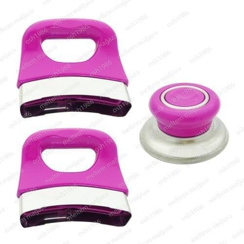 Universal Replacement Cookware Kitchen Accessory Knob Screw Handle Pan Hand Grip Handle Cover 1 SET Fuchsia HT-TT0001-A-7