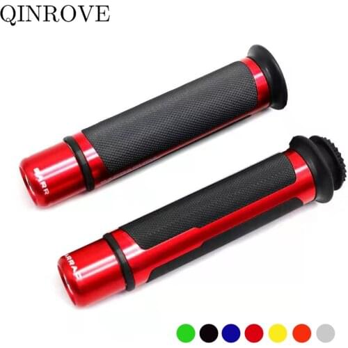 22mm Universal Motorcycle Hand Grips With Bar End Aluminum Rubber Handle Grips For Kawasaki Z650 Z800 Z900 ER6N Benelli TNT 125