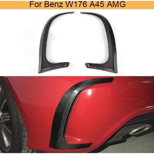 For A class Carbon Fiber Auto Rear Bumper Vents Exterior Trims for Mercedes Benz W176 A45 AMG Bumper Only 2014 2015