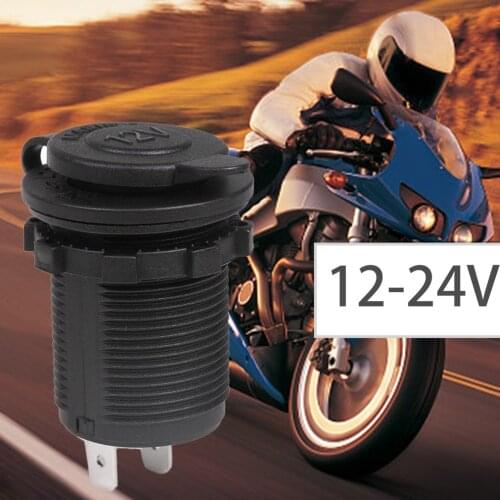 Waterproof Car Motorcycle Motorbike Cigarette Lighter Socket Plug Power Supply Socket Plug Outlet Power Adapter Fit For 12-24V