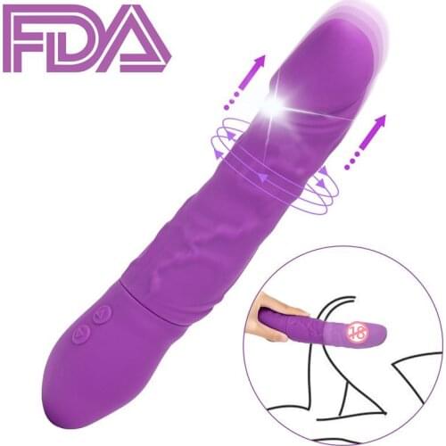 Rotating Vibrator G Spot Dildo Vibrator for Women with 9 Strong 360 Degrees Rotating 9 Vibration Modes, Sex Toys for Women