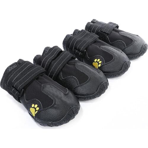 High Quality Shoe For Dog Waterproof Anti-slip Dog Shoes For Large Dogs Small Dogs Chihuahua Red Black Reflective Shoes Dog