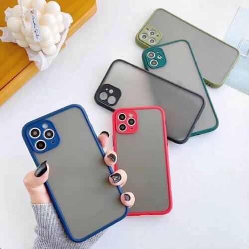 Camera Protection Bumper Phone Cases For iPhone 11 12 13 Pro Max XR XS Max X 8 7 6S Plus Clear Translucent Shockproof Back Cover