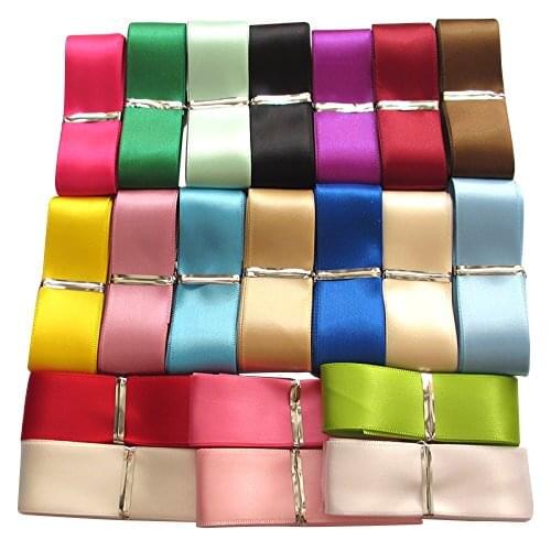 10/20yards/pack random mix color 1"(25mm) SATIN RIBBON WEDDING PARTY TABLE ANNIVERSARY CAKE FLOWER DECORATING