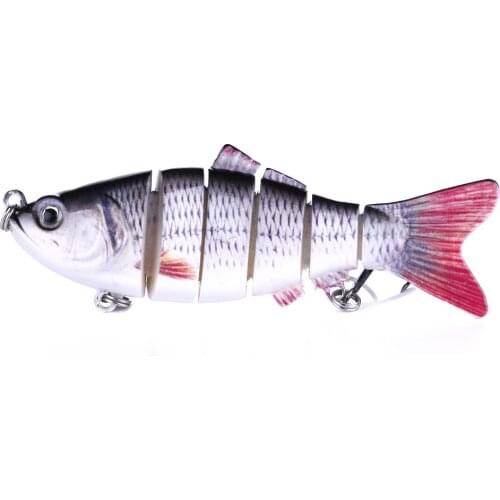 10cm 18g Jointed Fishing Lure 3D Eyes 6-Segment Lifelike Fishing Crankbait With 2 Hook Fishing Baits Pesca Cebo for Bass Pike