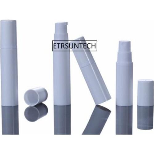 100pcs 5ml 10ml 15ml Empty Mini White Airless Lotion Pump Cream Bottle For Cosmetic Use 1/3oz 1/2OZ Airless Perfume Bottle F2930