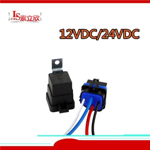 2PCS New Automobile relay Waterproof integrated automotive relay 12V24V modified headlight air-conditioning fan 4PIN 5PIN