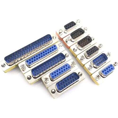2pcs DB9 DB15 DB25 DB37 9/15/25/37 pin female to female / male to male RS232 serial port connector com Mini Gender Changer adapr