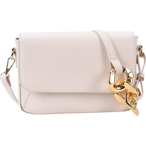 2021 Beautiful Fashion Ladies Travel Handbags Purse Thick Chain Design Small Pu Leather Flap Crossbody Shoulder Bags for Women