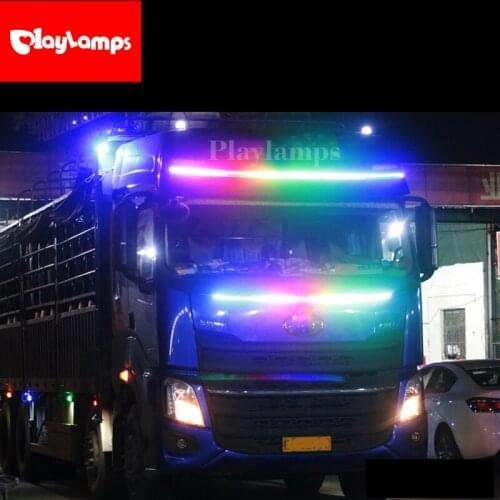 24V Car Indicators Light RGB Dynamic Streamer following light strip for Truck Trailer Pickup with Turn Signal Lamps