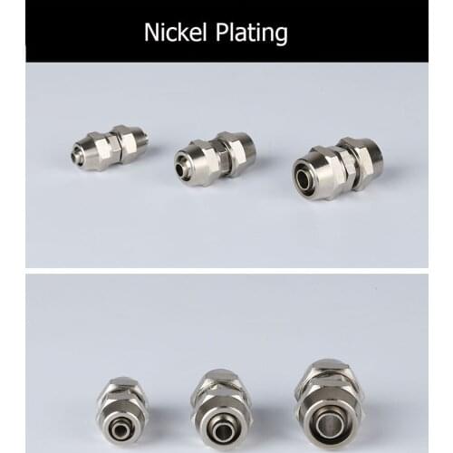 5pcs PG12-8 12mm to 8mm Concentric reducer Two Way Brass Straight Pneumatic Pipe Hose Quick Coupler Connector Coupling Fitting