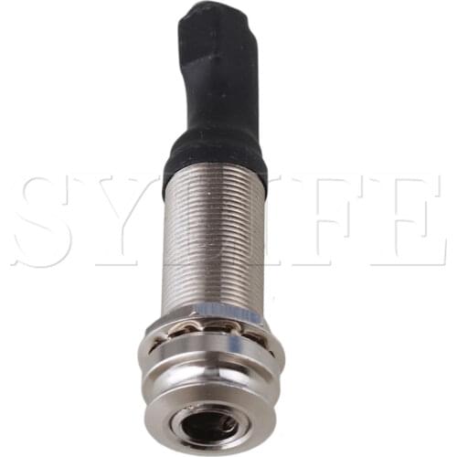6.35mm Output 2.5mm Input End Pin Jack for Guitar Piezo Pickup Silver