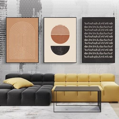 Abstract Geometry Arched Door Wall Art Canvas Painting Color Block Poster Symbol Art Print Nordic Picture Living Room Home Decor