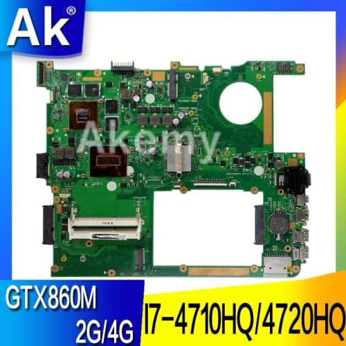 AK G771JM Laptop motherboard For Asus G771JM G771JW G771J G771 Test original mainboard I7-4710HQ/4720HQ GTX860M-2G/4G EDP