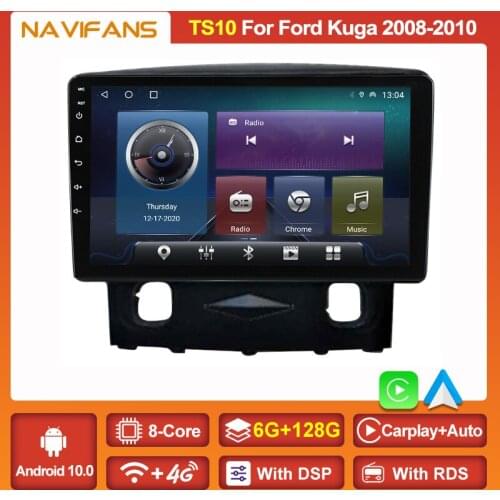 8Core 6G+128G Android 11 DSP Car Radio For Ford Kuga 2008 2009 2010 Multimedia Player Auto Audio Carplay 2DIN NO DVD RDS FM Wifi