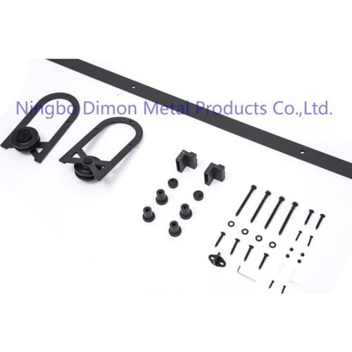 Dimon Black Heavy Wood Sliding Door Hardware DM-SDU 7206 With Soft Close (Without Sliding Track)