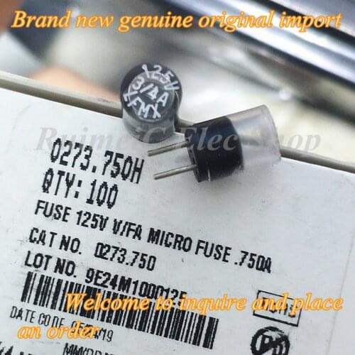 Free Shipping For All You Can Buy One 2PCS 0273.750H 3/4A TR3 Fusible Fuse 125V 100MA LFMX