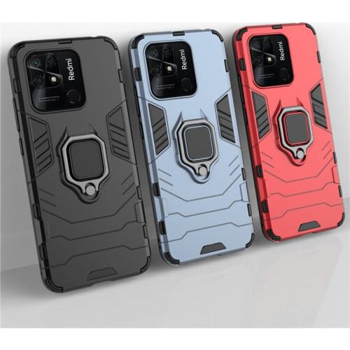 For Xiaomi Redmi 9C Case Ring Holder Protective Case For Redmi 9C 9T 9A 9 Cover Armor Phone Bumper For Xiaomi Redmi 9C NFC Funda