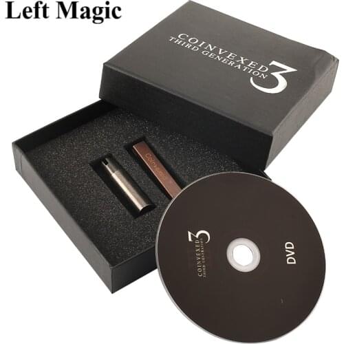 Coinvexed 3 third Generation (DVD + Gimmick) Magic Tricks Comedy Coin Bending Magica Stage Mentalism Illusion Accessories Props