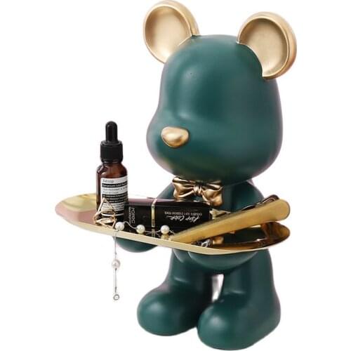 Home Room Decor,Figurine Miniature,Cute Bear,Sculpture,Table Decoration,Modern,Multifunction,Desktop Storage,Decorative Statue