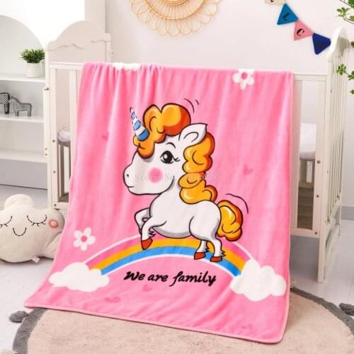 Kids Unicorn Dinosaur Baby Boys Blanket Super Soft Throw 100x140cm for Children Girls Gift Blankets on Crib Bed Car Sofa Cover