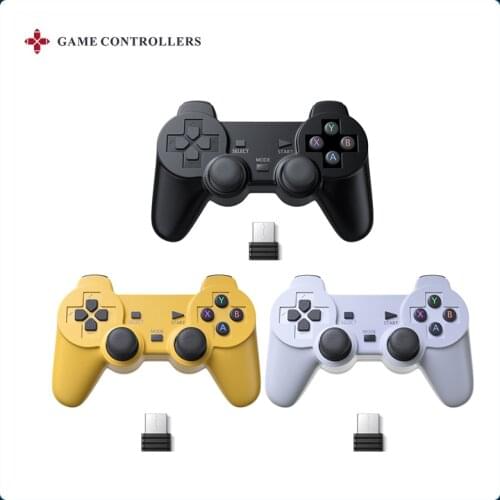 2.4GHZ Controller Gamepad Wireless Joystick Joypad For PSP/N64/PS1 Video Game Console For Super Console X Pro/ PC /TV Box
