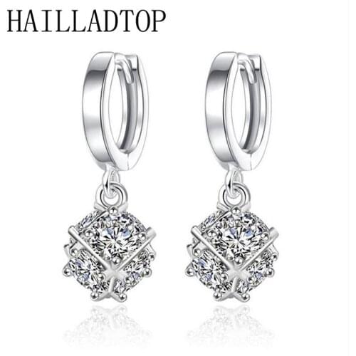 HAILLADTOP Silver Plated Earrings Boucle D'oreille Femme 2021 Long Dangle Earrings Vintage Bijoux Christmas Gift For Girl Women