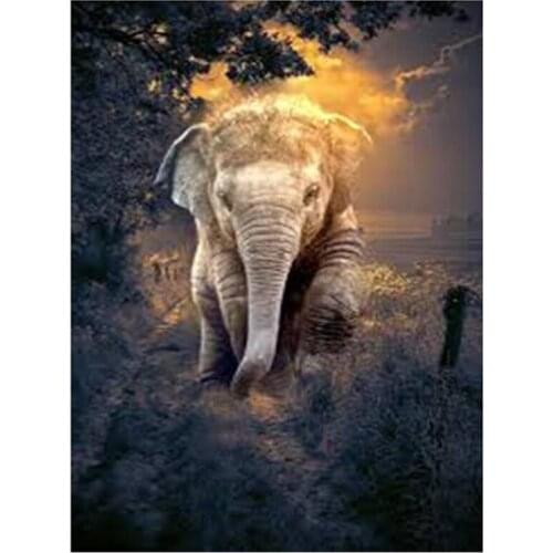 Full Square/Round 5D DIY Animal Elephant Diamond Painting Cross Stitch Embroidery Crafts Home Decoration Gift For Friends FC881