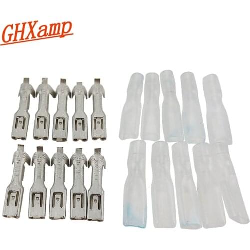 GHXAMP Speaker Terminal Insert Spring Wiring Female Small Medium Large Cooper-Plating Clamp For Car Audio Speaker Connector 10pc