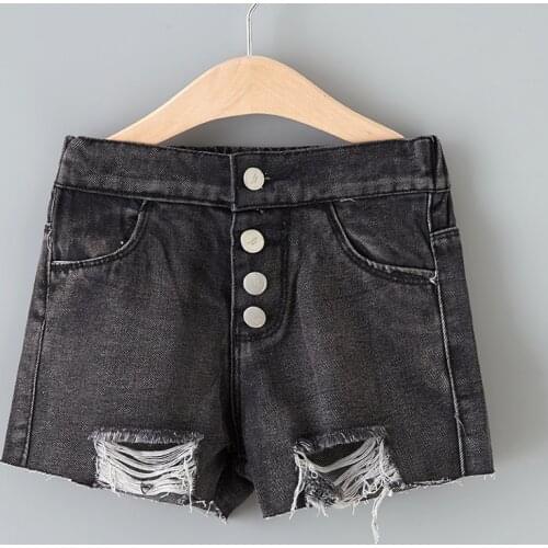 Summer Baby Girls Denim Shorts New Fashion Girl Ripped Casual Short Jeans Toddler Light Wash Clothing Children Pants 3-6 Years