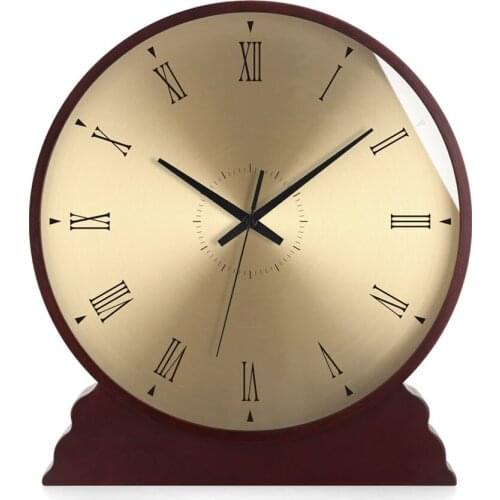 Hot Fashion Wood Table Clock American Simple Mute Living Room Desk Clock Home decoration Bedroom Clock European Table Watch Gift