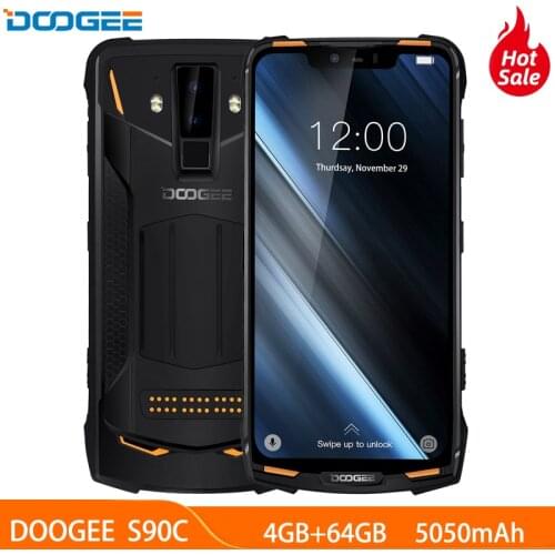 DOOGEE S90C IP68 Modular Rugged Mobile Phone 6.18" 4GB 64GB Octa Core Android 9.0 Fingerprint Face ID Wireless Charge 12V2A