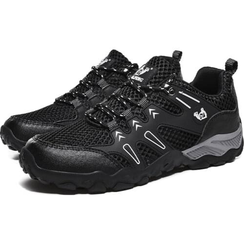 Men Hiking Shoes Summer Sport Shoes Mens Trekking Sneakers Breathable Large Size 39-47 Upstream Aqua Water Shoes Hiking Sandals