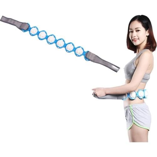 New neck waist back roller massager shoulder New belly leg pull back roller manual thin waist Plastic belt fitness massager