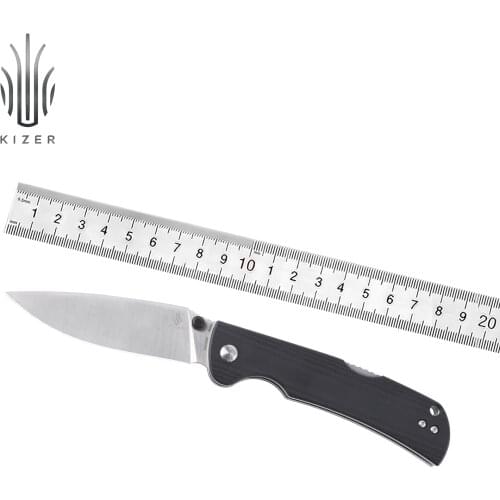 Kizer Camping Knife Slicer V4538N1 2021 New Arrival Black G10 Handle with N690 Steel Blade Hunting Knife Hand Tools