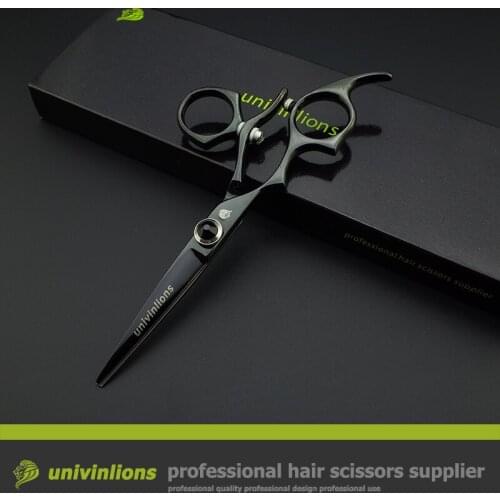 5.5" left swivel thumb shears japanese hairdressing scissors barber scissors rotating thumb shears flying shears barber shop kit