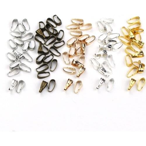 Wholesale Lots 500pcs/lot 7x3mm Pendant Clasps Connectors Bails Clips Connectors for DIY Jewelry Making Supplies Accessories