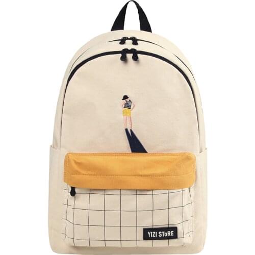 2019 YIZISTORE original creative 15inch school bags for teenagers large-capacity washed canvas backpack in body-building series