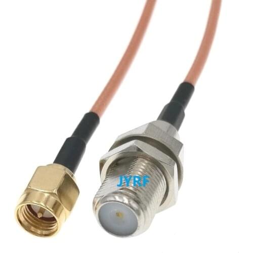 50pcs SMA Male To F Female Bulkhead RG316 8" 20CM RF Pigtail Jumper Cable